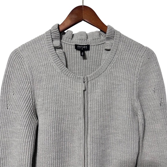 Escada Sport Virgin Wool Ribbed Cardigan - Picture 3 of 12